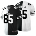 Cheap San Francisco 49ers #85 George Kittle Men's Black V White Peace Split Nike Vapor Untouchable Limited NFL Jersey
