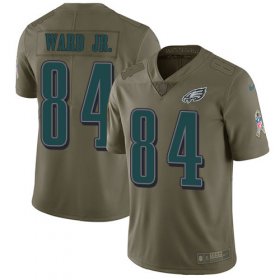 Wholesale Cheap Nike Eagles #84 Greg Ward Jr. Olive Youth Stitched NFL Limited 2017 Salute To Service Jersey