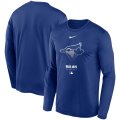 Wholesale Cheap Men's Toronto Blue Jays Nike Royal Authentic Collection Legend Performance Long Sleeve T-Shirt