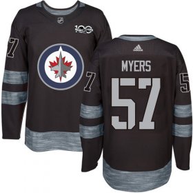 Wholesale Cheap Adidas Jets #57 Tyler Myers Black 1917-2017 100th Anniversary Stitched NHL Jersey