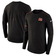 Wholesale Cheap Cincinnati Bengals Nike Sideline Player Long Sleeve Performance T-Shirt Black