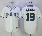 Wholesale Cheap Padres #19 Tony Gwynn White New Cool Base Stitched MLB Jersey