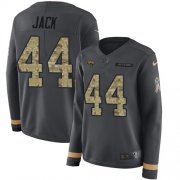 Wholesale Cheap Nike Jaguars #44 Myles Jack Anthracite Salute to Service Women's Stitched NFL Limited Therma Long Sleeve Jersey