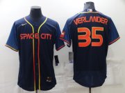 Wholesale Cheap Men's Houston Astros #35 Justin Verlander 2022 Navy City Connect Flex Base Stitched Baseball Jersey