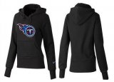 Wholesale Cheap Women's Tennessee Titans Logo Pullover Hoodie Black