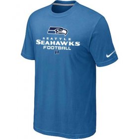 Wholesale Cheap Nike Seattle Seahawks Critical Victory NFL T-Shirt Light Blue