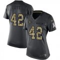 Wholesale Cheap Nike 49ers #42 Ronnie Lott Black Women's Stitched NFL Limited 2016 Salute to Service Jersey