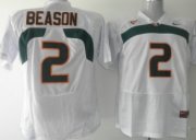 Wholesale Cheap Miami Hurricanes #2 Jon Beason White Jersey