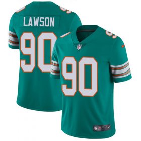 Wholesale Cheap Nike Dolphins #90 Shaq Lawson Aqua Green Alternate Men\'s Stitched NFL Vapor Untouchable Limited Jersey