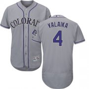 Wholesale Cheap Rockies #4 Pat Valaika Grey Flexbase Authentic Collection Stitched MLB Jersey