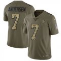Wholesale Cheap Nike Saints #7 Morten Andersen Olive/Camo Men's Stitched NFL Limited 2017 Salute To Service Jersey