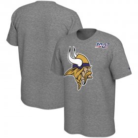 Wholesale Cheap Minnesota Vikings Nike Primary Logo Legend NFL 100 Performance T-Shirt Heathered Gray