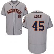 Wholesale Cheap Astros #45 Gerrit Cole Grey Flexbase Authentic Collection Stitched MLB Jersey