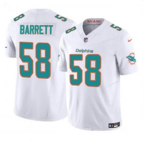 Cheap Men\'s Miami Dolphins #58 Shaquil Barrett White 2023 F.U.S.E Vapor Limited Football Stitched Jersey