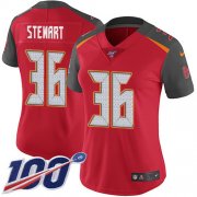Wholesale Cheap Nike Buccaneers #36 M.J. Stewart Red Team Color Women's Stitched NFL 100th Season Vapor Untouchable Limited Jersey