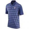 Wholesale Cheap Men's Texas Rangers Nike Royal Dri-FIT Stripe Polo