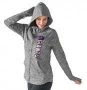 Wholesale Cheap Women's NFL New York Giants G-III 4Her by Carl Banks Recovery Full-Zip Hoodie Heathered Gray