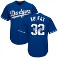 Wholesale Cheap Dodgers #32 Sandy Koufax Blue Team Logo Fashion Stitched MLB Jersey