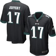 Wholesale Cheap Nike Eagles #17 Alshon Jeffery Black Alternate Youth Stitched NFL New Elite Jersey