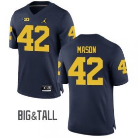 Wholesale Cheap Men\'s Michigan Wolverines #42 Ben Mason Blue Big&Tall Performance Jersey