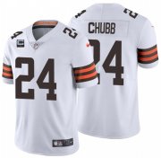 Wholesale Cheap Men's Cleveland Browns 2022 #24 Nick Chubb White With 1-star C Patch Vapor Untouchable Limited NFL Stitched Jersey