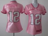 Wholesale Cheap Nike Patriots #12 Tom Brady Pink Women's Be Luv'd Stitched NFL Elite Jersey
