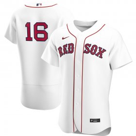 Wholesale Cheap Boston Red Sox #16 Andrew Benintendi Men\'s Nike White Home 2020 Authentic Player MLB Jersey