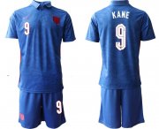 Wholesale Cheap Men 2020-2021 European Cup England away blue 9 Nike Soccer Jersey