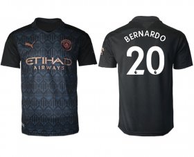 Wholesale Cheap Men 2020-2021 club Manchester City away aaa version 20 black Soccer Jerseys