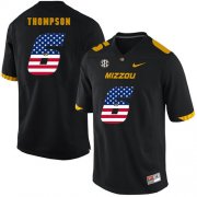 Wholesale Cheap Missouri Tigers 6 Khmari Thompson Black USA Flag Nike College Football Jersey