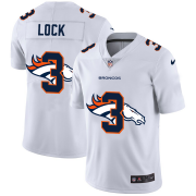 Wholesale Cheap Denver Broncos #3 Drew Lock White Men's Nike Team Logo Dual Overlap Limited NFL Jersey