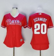 Wholesale Cheap Phillies #20 Mike Schmidt Red Women's Alternate Stitched MLB Jersey