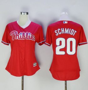 Wholesale Cheap Phillies #20 Mike Schmidt Red Women\'s Alternate Stitched MLB Jersey