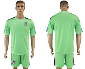 Wholesale Cheap Italy Blank Green Goalkeeper Soccer Country Jersey