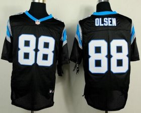 Wholesale Cheap Nike Panthers #88 Greg Olsen Black Team Color Men\'s Stitched NFL Elite Jersey