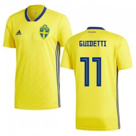 Wholesale Cheap Sweden #11 Guidetti Home Kid Soccer Country Jersey