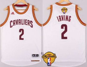 Wholesale Cheap Men\'s Cleveland Cavaliers #2 Kyrie Irving 2015 The Finals New White Jersey