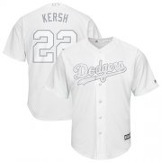 Wholesale Cheap Dodgers #22 Clayton Kershaw White "Kersh" Players Weekend Cool Base Stitched MLB Jersey