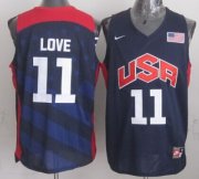 Wholesale Cheap 2012 Olympics Team USA #11 Kevin Love Revolution 30 Swingman Blue Jersey