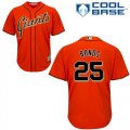 Wholesale Cheap Giants #25 Barry Bonds Orange Alternate Cool Base Stitched Youth MLB Jersey