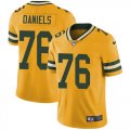 Wholesale Cheap Nike Packers #76 Mike Daniels Yellow Men's Stitched NFL Limited Rush Jersey