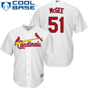 Wholesale Cheap Cardinals #51 Willie McGee White Cool Base Stitched Youth MLB Jersey