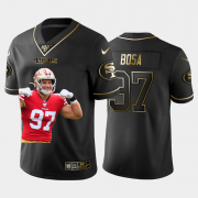 Cheap San Francisco 49ers #97 Nick Bosa Nike Team Hero 2 Vapor Limited NFL 100 Jersey Black Golden
