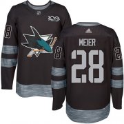 Wholesale Cheap Adidas Sharks #28 Timo Meier Black 1917-2017 100th Anniversary Stitched NHL Jersey