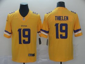 Wholesale Cheap Nike Vikings #19 Adam Thielen Gold Men\'s Stitched NFL Limited Inverted Legend Jersey