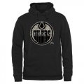 Wholesale Cheap Men's Edmonton Oilers Black Rink Warrior Pullover Hoodie