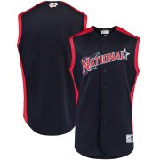 Wholesale Cheap National League Blank Majestic 2019 MLB All-Star Game Workout Team Jersey Navy Red