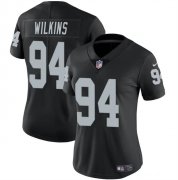 Cheap Women's Las Vegas Raiders #94 Christian Wilkins Black Vapor Football Stitched Jersey