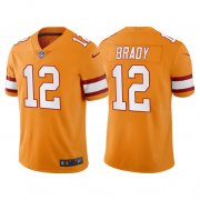 Wholesale Cheap Men's Tampa Bay Buccaneers #12 Tom Brady Orange Vapor Untouchable Limited Stitched Jersey