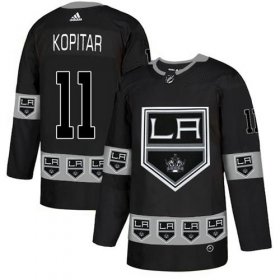 Wholesale Cheap Adidas Kings #11 Anze Kopitar Black Authentic Team Logo Fashion Stitched NHL Jersey